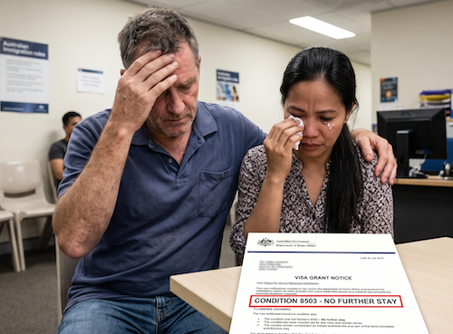 Condition 8503 and Australian Tourist Visas - How to avoid - How to get a waiver