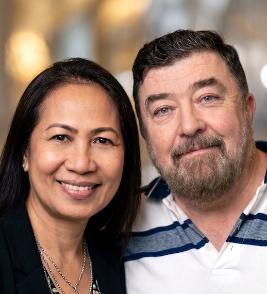 Jeff and Mila Harvie, Registered Migration Agents, Partner Visa Specialists, and an Australian Filipina couple who went through the visa process themselves