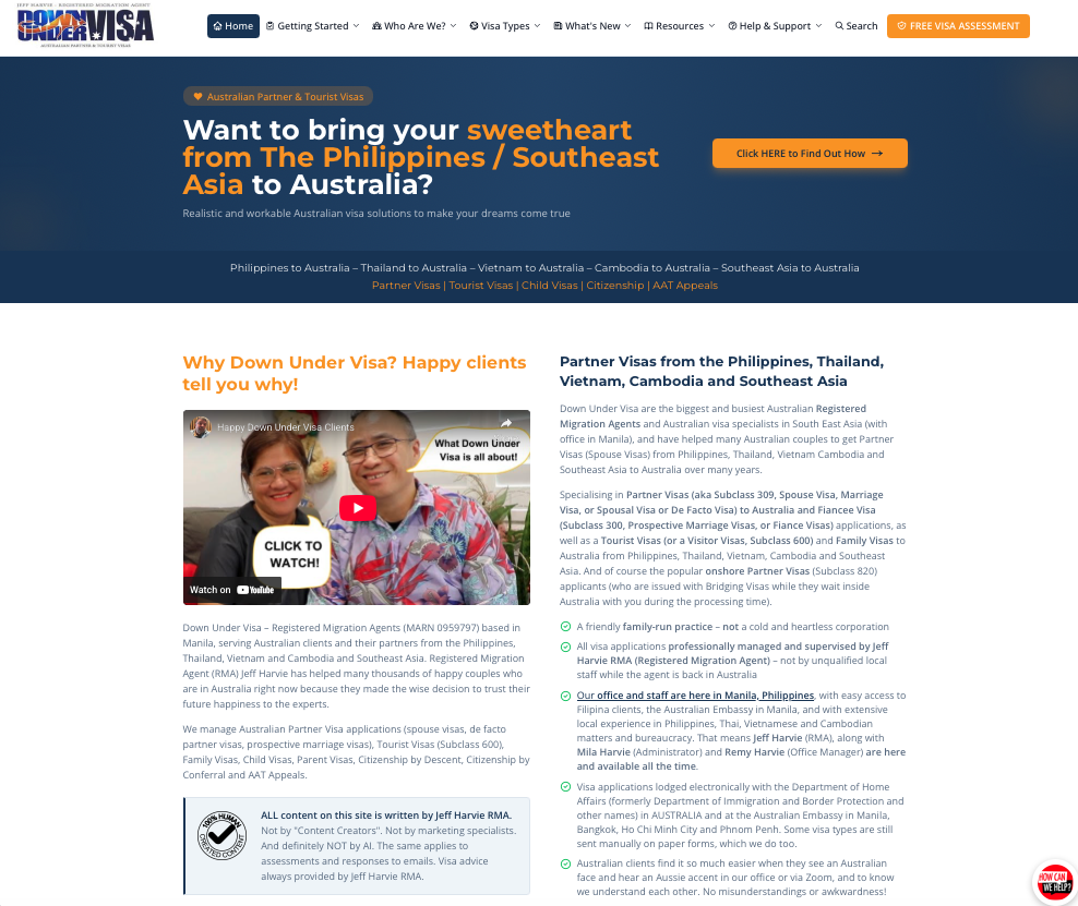 Down Under Visa - New Website for 2026