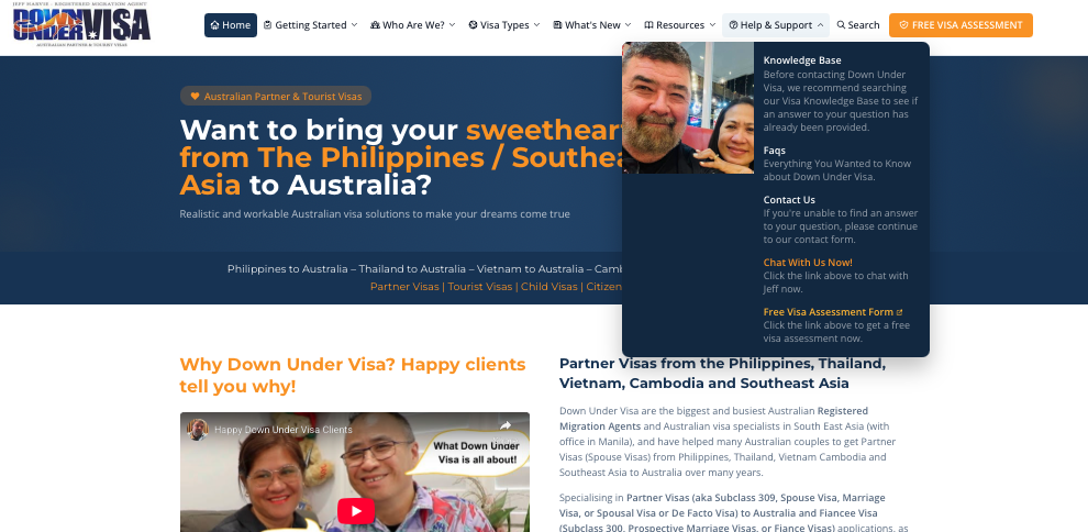 Down Under Visa Partner Visas to Australia